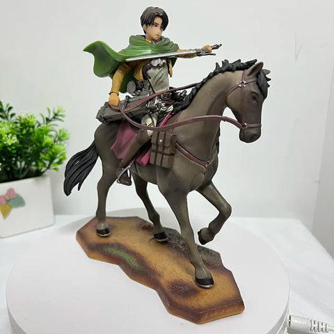 28cm Attack on Titans Levi Ackerman Action Anime Figura Kawai Eren Jaege Mikasa Ackerman The Armored Titan Figure