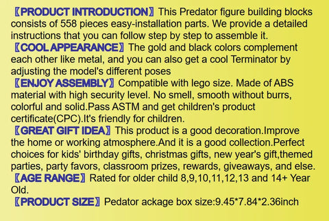 Xenomorph Model Ultimate Predator Action Figure Building Blocks Set Halloween DIY Aliens Toys for Kids Christmas Gifts Ornamant