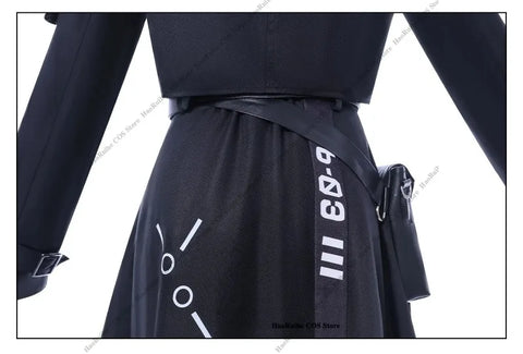 Game Love and Deepspace Anime Cosplay Costume Black Fashion Wig Dress Uniform for Women Girls Halloween Party Role Play