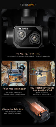 ZLL SG909 SG909MAX Professional Drone With 4K Camera GPS 3-Axis Gimbal 360 Obstacle Avoidance Touch Screen FPV Brushless RC Drone