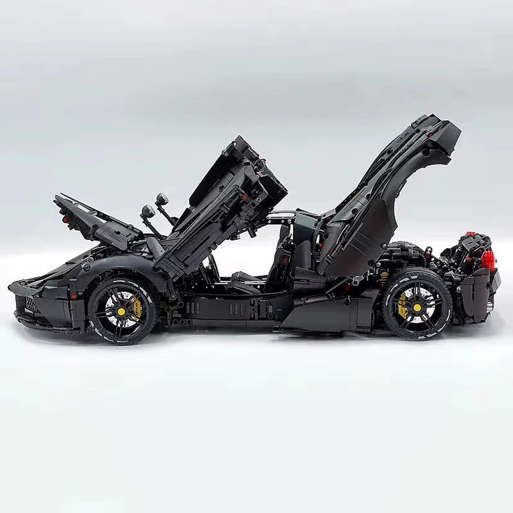 MOC 61505 Technical Black Super Sports Car Hypercar 4739 Pcs