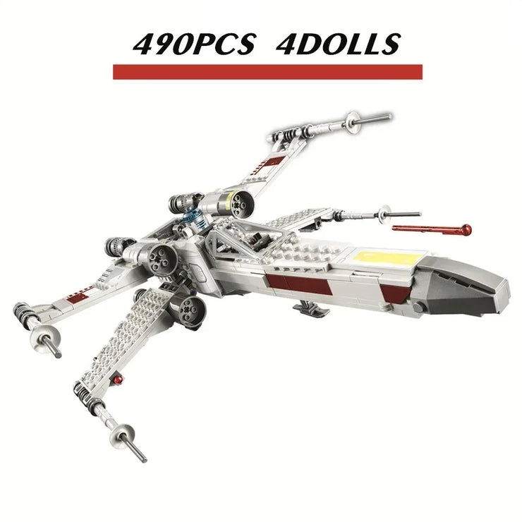 Space Program X-Wing Fighter Building Set – Starship Model Compatible with 75301