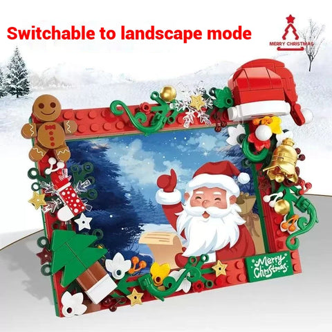 207pcs DIY Santa Claus Photo Frame Building Blocks Set, Holiday Gift, Christmas Decorations