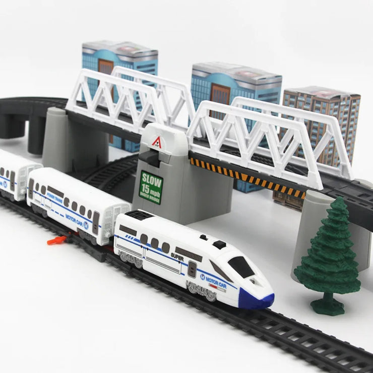 Electric High-Speed Train Set – Harmony Model with DIY Railway Tracks for Kids