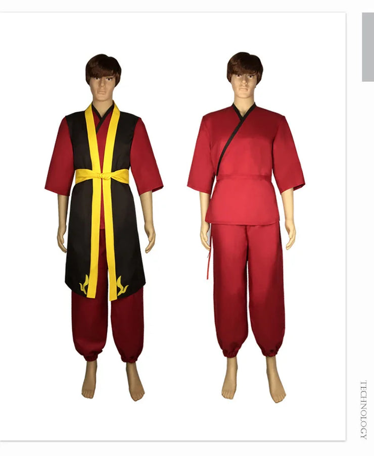 Zuko Prince Cosplay Costume – Avatar: The Last Airbender Vest and Pants Outfit for Adult Men’s Halloween or Role Play Events