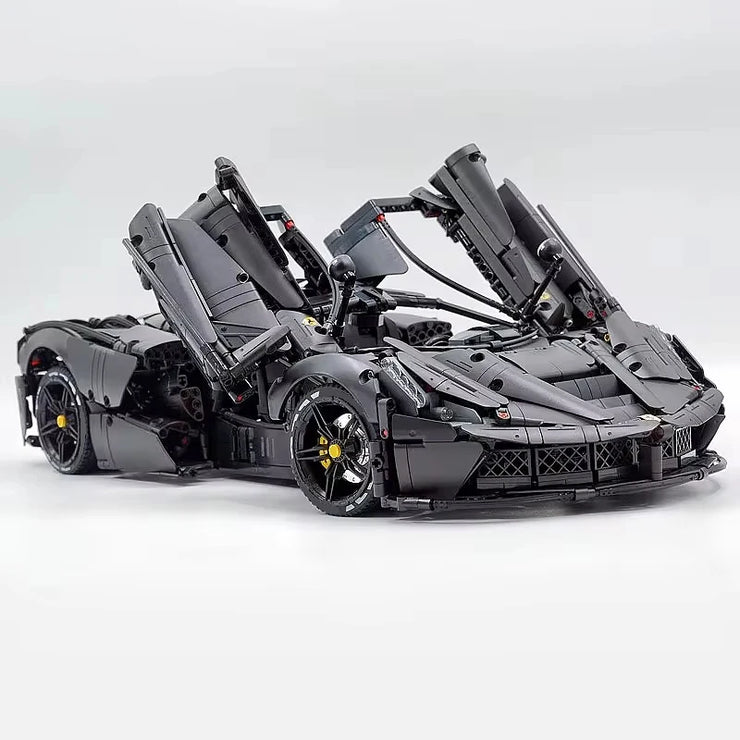 MOC 61505 Technical Black Super Sports Car Hypercar 4739 Pcs