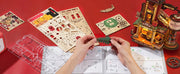Robotime ROKR Christmas Dream Gift Factory Music Box – 3D Wooden Puzzle Model Kit
