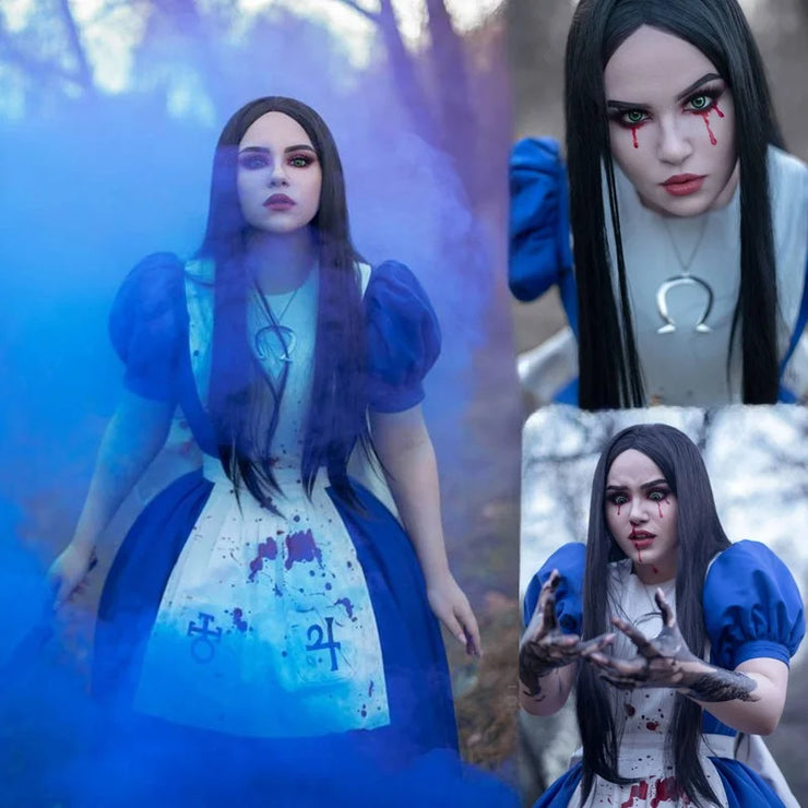 Alice Princess Cosplay Dress – Maid Apron Costume from Madness Returns for Women & Girls Halloween or Party Wear