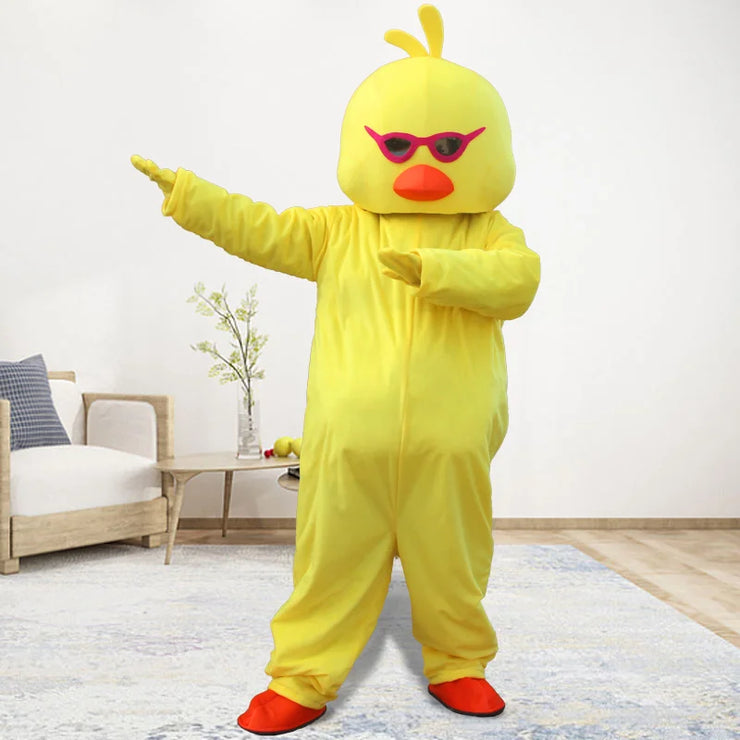 Yellow Duck Mascot Costume – Cartoon Character Cosplay Outfit for Adults, Festivals, Carnival & Halloween Parties