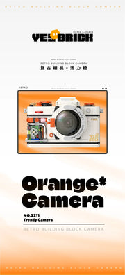 Retro DSLR Camera Assembly 500+ pieces Building Block Detachable Mechanical Trendy Punk Style Model