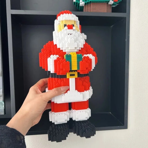 Santa Claus Elk Christmas Tree Building Blocks Toy Set Small Particle Bricks Building Blocks Toys Kids Christmas Gift