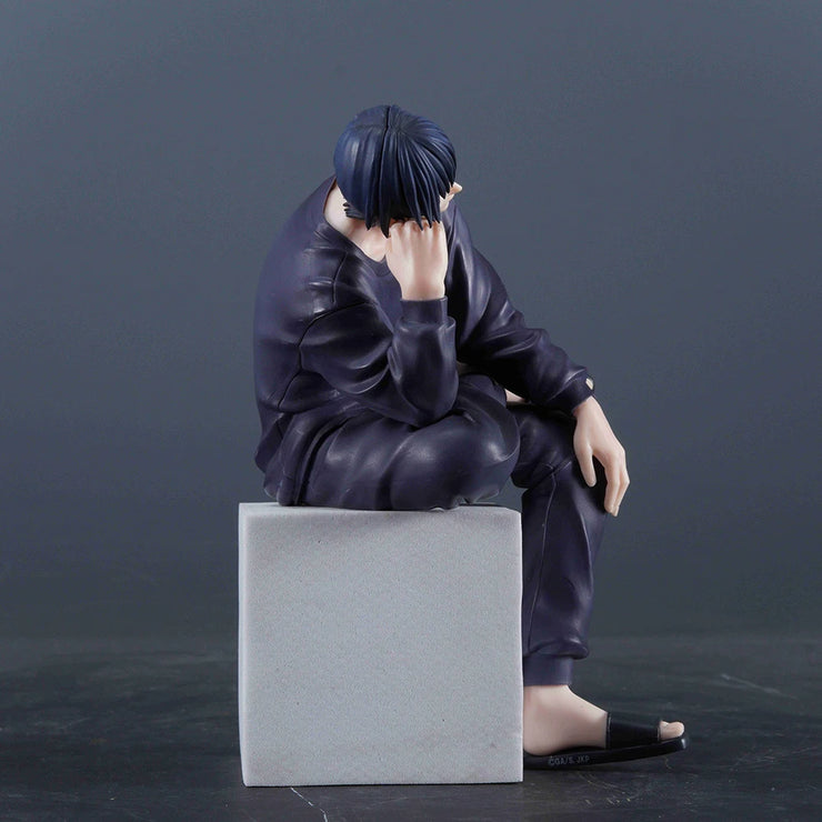 Anime JJK Gojo Satoru & Fushiguro Toji Sitting Pose Figures – Action Models for Desk Decoration, Car Accessories, and Collectible Gifts