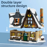 766pcs Christmas Cottage Building Toys Building Block Brick Set Kids Christmas Gift