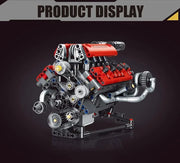 660PCS V8 Engine Model Technical Building Blocks K96203 With Motor + LED Light APP Control Programmable Cars Assembly Bricks Toy