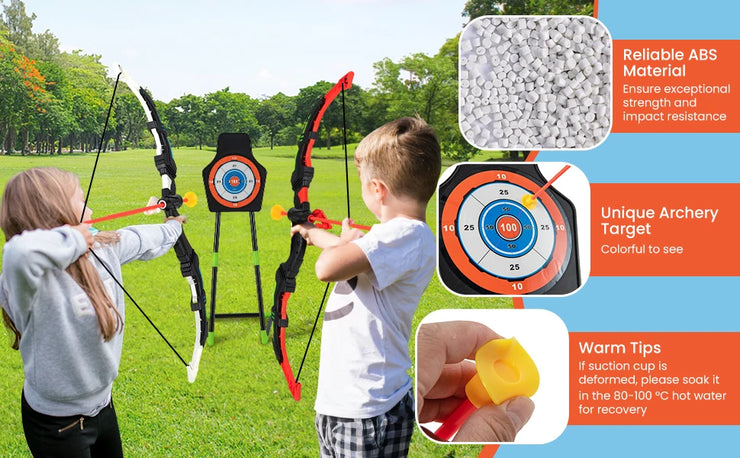 DORTALA Kids Bow and Arrow Set with 20 Suction Cup Arrows