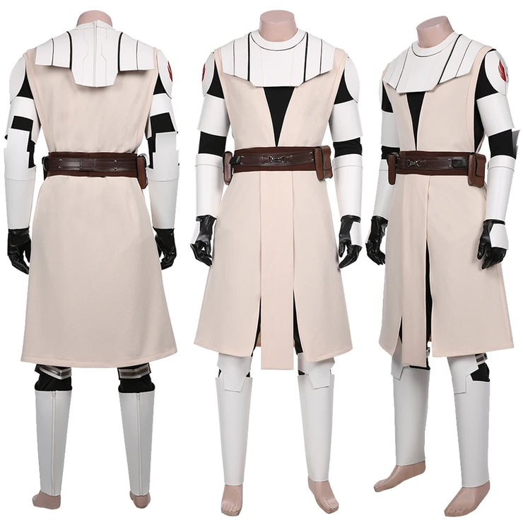 Obi-Wan Cosplay Costume – Movie Role Play Uniform for Adult Men, Ideal for Space Battle Fantasy and Party Events