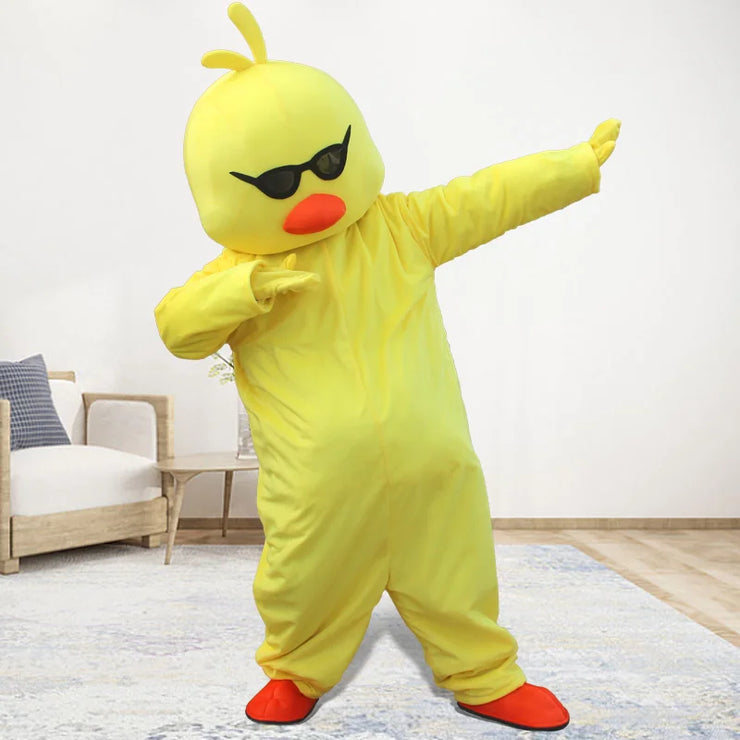 Yellow Duck Mascot Costume – Cartoon Character Cosplay Outfit for Adults, Festivals, Carnival & Halloween Parties