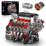 Engine Building Blocks Model Series Technical STEM Toys Moc Tank V8 Engine Supercar W16 Bricks Assembly Toy Set Kids Adults Gift