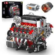 Engine Building Blocks Model Series Technical STEM Toys Moc Tank V8 Engine Supercar W16 Bricks Assembly Toy Set Kids Adults Gift