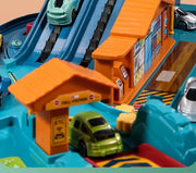 Dinosaur Adventure Electric Track Set – Interactive Racing Puzzle Toy with Mountain and Train for Kids