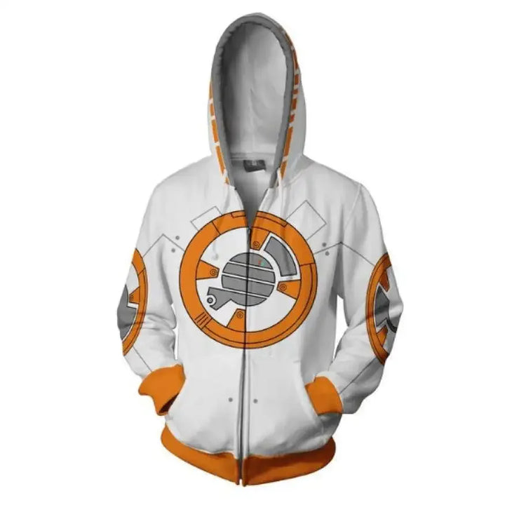 Cosplay Hoodie Jacket – Stormtrooper, Mandalorian, and Darth Vader Designs for Men’s Spring/Autumn Wear, Ideal for Halloween and Party Props