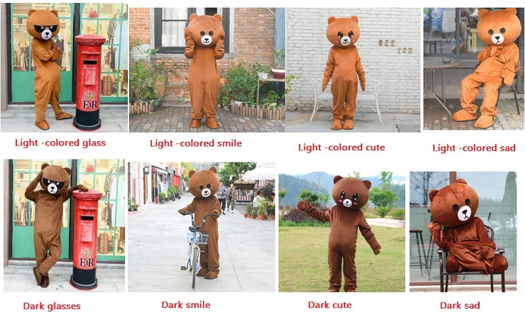 Brown Bear Mascot Costume – Cartoon Animal Character Cosplay for Carnival, Events & Identity V Theme