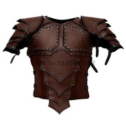 Medieval Steampunk Victoria Knight Pirate Costume – Leather Vest Armor with Body, Shoulder Pauldrons for Men’s LARP and Cosplay