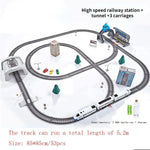 High-Speed Electric Train Set – Realistic Rail Model with Tracks for Kids to Assemble