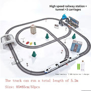 High-Speed Electric Train Set – Realistic Rail Model with Tracks for Kids to Assemble