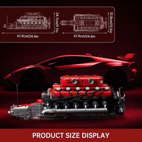 Engine Building Blocks Model Series Technical STEM Toys Moc Tank V8 Engine Supercar W16 Bricks Assembly Toy Set Kids Adults Gift