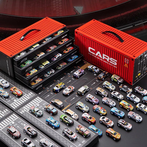 48-Piece Alloy Car Set – Classic Racing and Tin Car Models in Gift Box for Kids