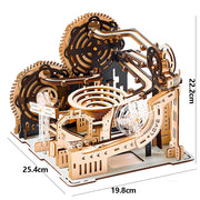 3D Wooden Marble Run Set – DIY Assembly Mechanical Model Kit
