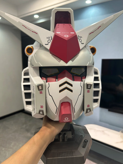 Vol.1 RX-78-02 Cyberpunk Mech Robot Helmet – 1:1 Scale Cosplay Mask with Light Touch Control