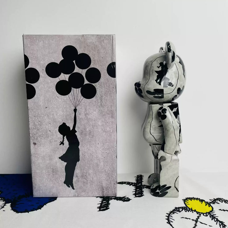 BE@RBRICK 400% 28cm Banksy Girl With Balloon Collection Doll