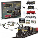Large Electric Train Track Set – Classic Steam Engine with Lights, Sounds & Long Tracks for Kids