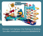 Dinosaur Adventure Electric Track Set – Interactive Racing Puzzle Toy with Mountain and Train for Kids