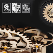 3D Wooden Marble Run Set – DIY Assembly Mechanical Model Kit