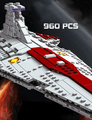 Space Battleship Building Set – 960pcs MOC Defense Ship Bricks Model Kit