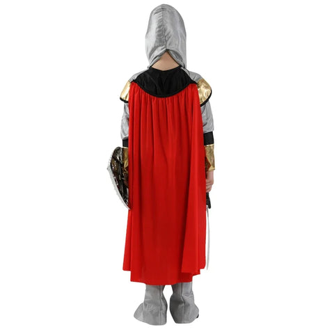 Child Greek Roman Warrior Gladiator Costume Boys Knight Cosplay Carnival Party Fancy Dress Costume only. No Weapon