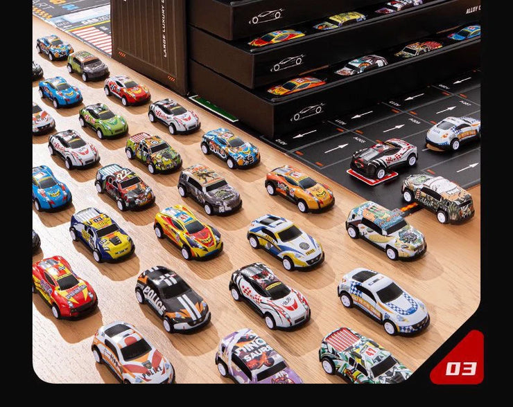 48-Piece Alloy Car Set – Classic Racing and Tin Car Models in Gift Box for Kids