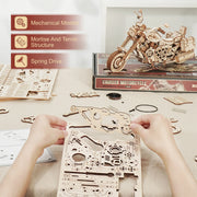 Robotime ROKR Cruiser Motorcycle DIY Wooden Model Kit – 420pcs Assembly Puzzle LK504