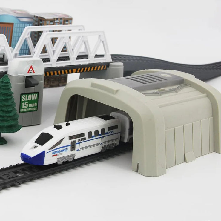 Electric High-Speed Train Set – Harmony Model with DIY Railway Tracks for Kids