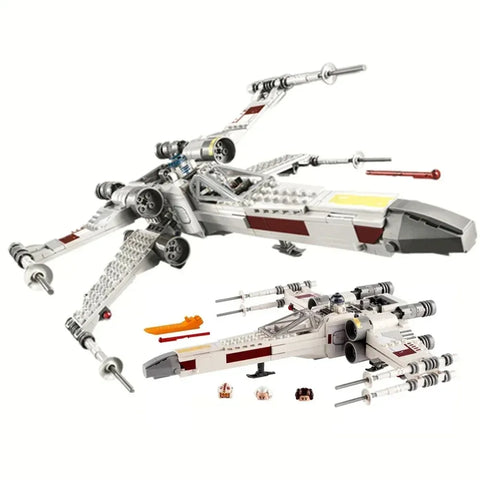 Space Program X-Wing Fighter Building Set – Starship Model Compatible with 75301