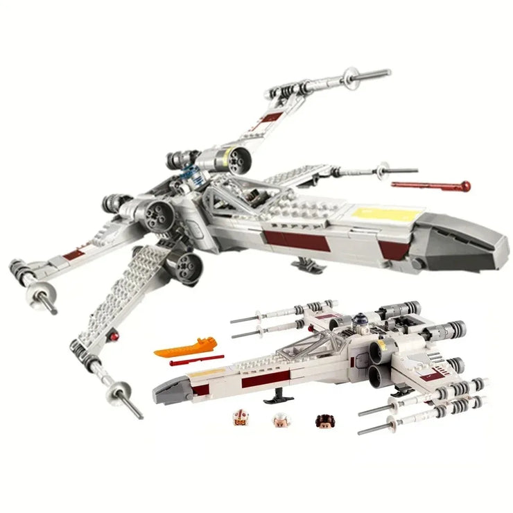 Space Program X-Wing Fighter Building Set – Starship Model Compatible with 75301