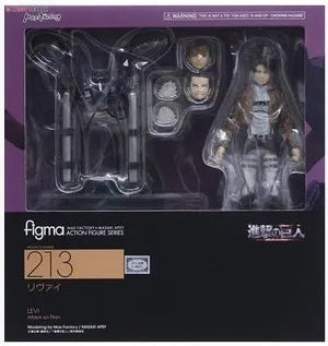 28cm Attack on Titans Levi Ackerman Action Anime Figura Kawai Eren Jaege Mikasa Ackerman The Armored Titan Figure