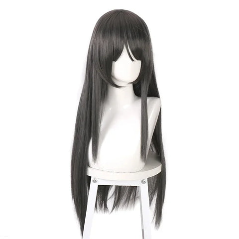 Akemi Homura Cosplay Costume – Puella Magi Madoka Magica Combat Dress with Bow, Wig, and Uniform for Halloween or Party Events