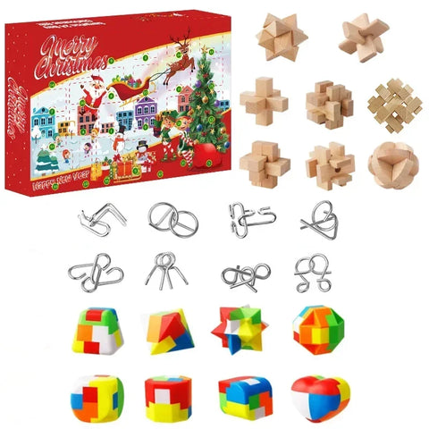 Christmas Advent Calendar Box Princess Dress Up Headwear Jewelry Set cute unicorn toys 24Days Countdown Calendar Xmas Gifts