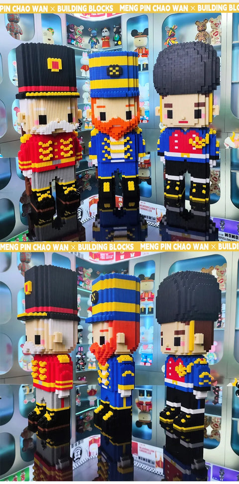 32cm Guardian Model Building Blocks Royal Soldier Figure Block Toy for Boys & Girls Birthday Gift Living Room Decor Assembly Kit