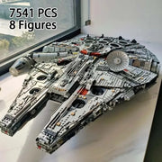 Large Millennium Ship Falcon 7541 Pieces UCS 75192 Building Blocks Bricks Toys