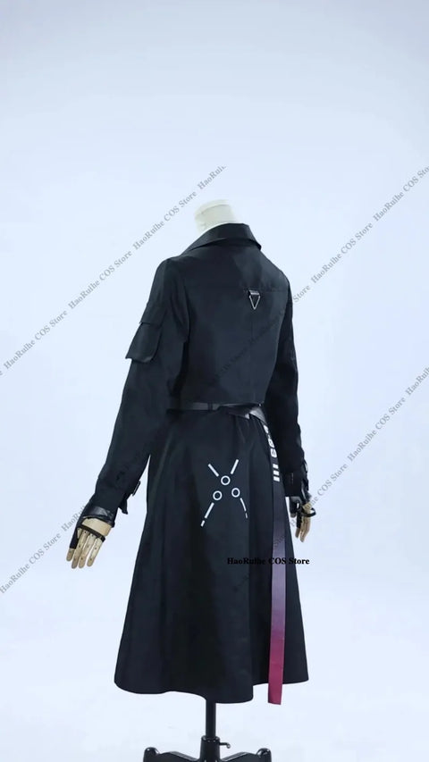 Game Love and Deepspace Anime Cosplay Costume Black Fashion Wig Dress Uniform for Women Girls Halloween Party Role Play